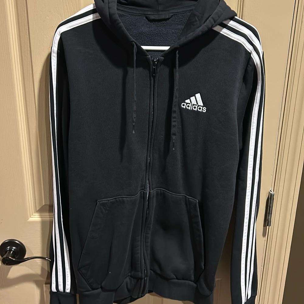 Adidas zipper hoodie size S
